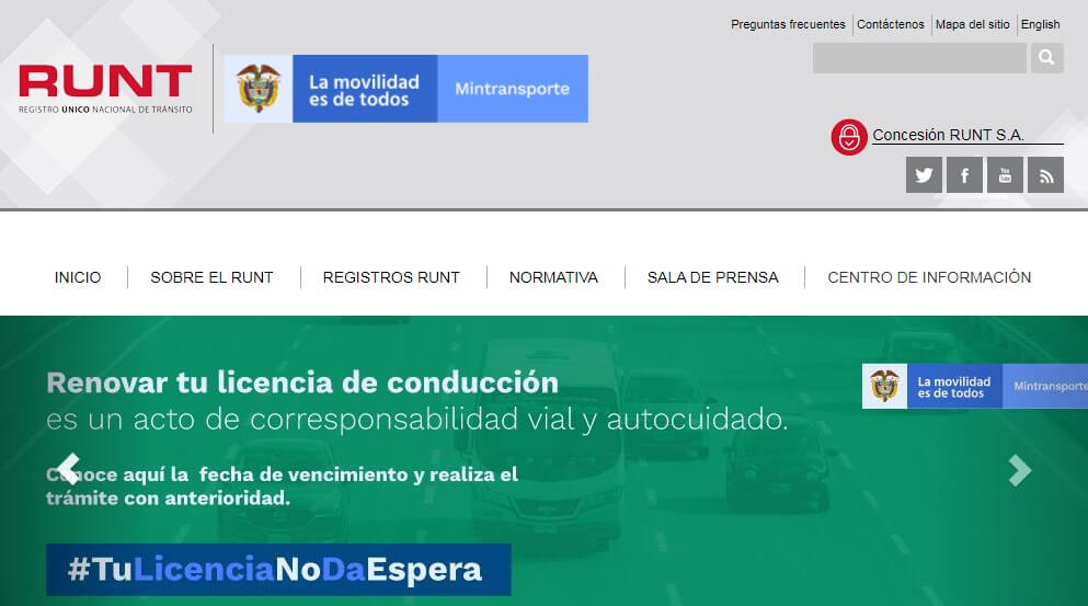 RUNT horarios de atención